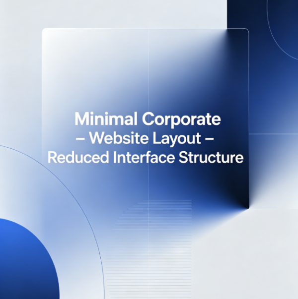 Minimal Corporate Website Layout – Reduced Interface Structure