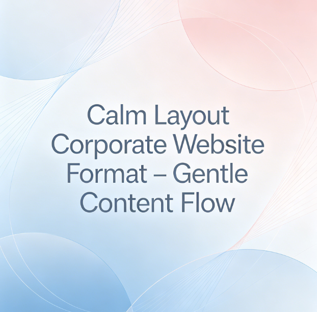 Calm Layout Corporate Website Format – Gentle Content Flow