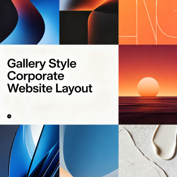 Gallery Style Corporate Website Layout – Image Collection Format