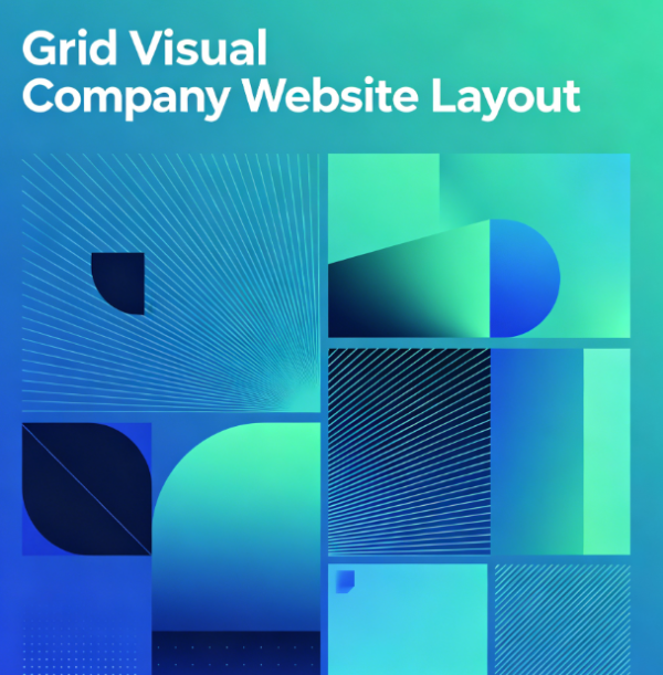 Grid Visual Company Website Layout – Structured Image Display