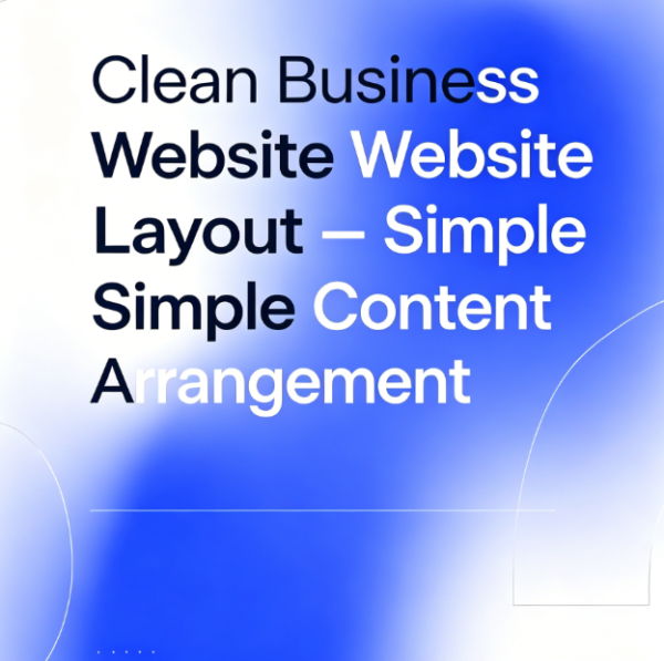 Clean Business Website Layout – Simple Content Arrangement