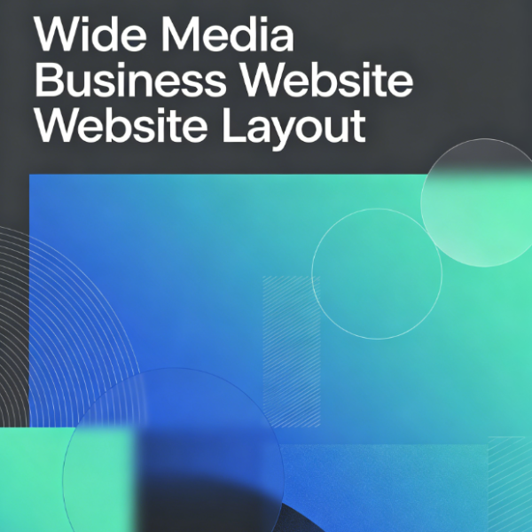 Wide Media Business Website Layout – Expanded Image Sections