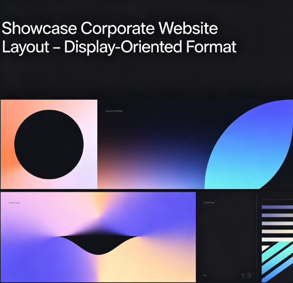 Showcase Corporate Website Layout – Display-Oriented Format