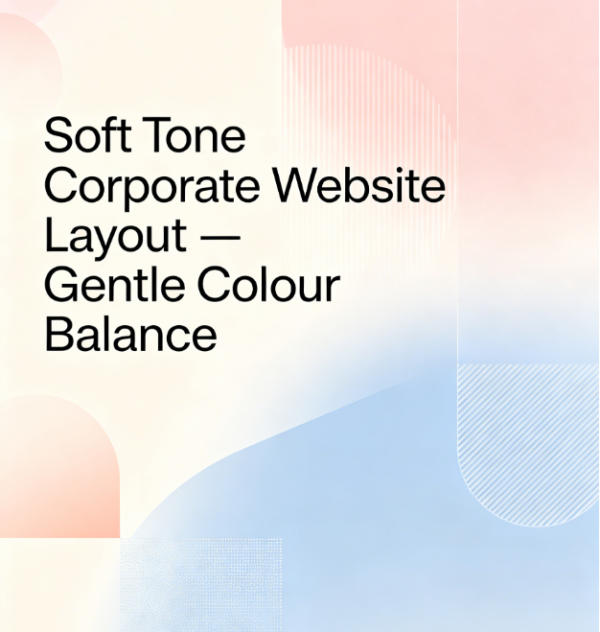 Soft Tone Corporate Website Layout – Gentle Colour Balance