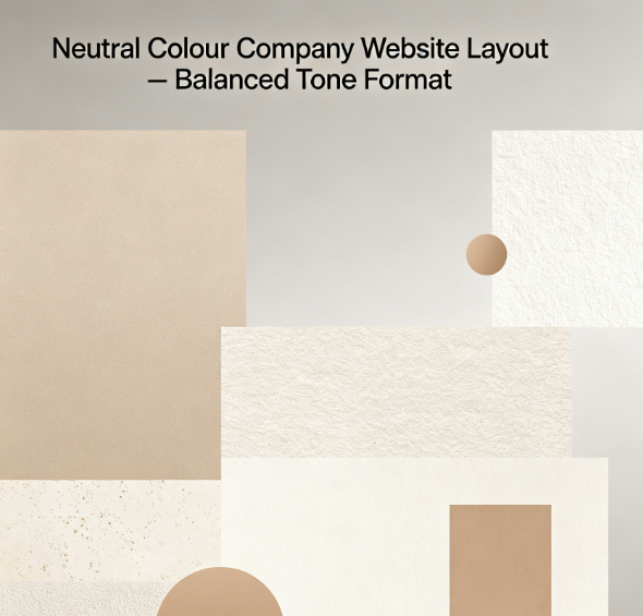 Neutral Colour Company Website Layout – Balanced Tone Format
