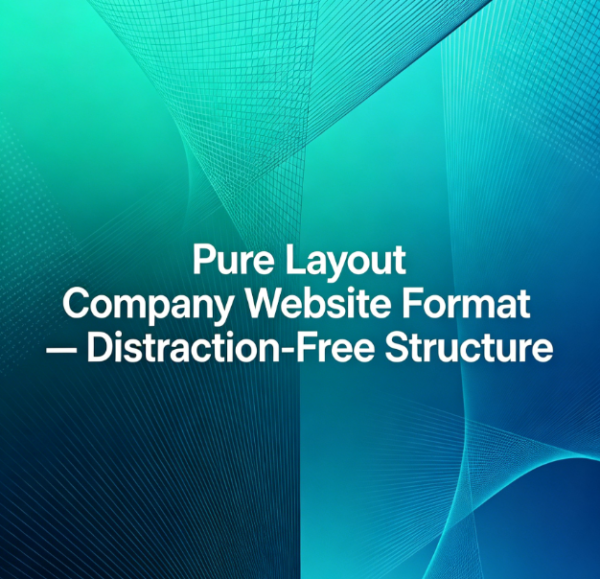 Pure Layout Company Website Format – Distraction-Free Structure