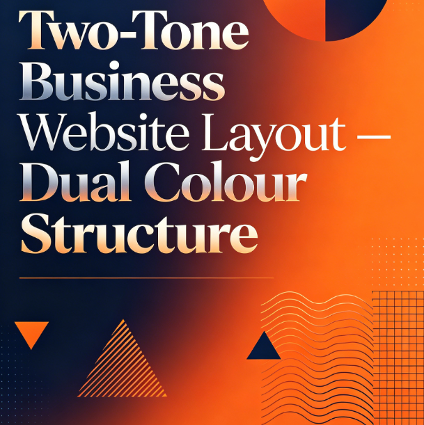 Two-Tone Business Website Layout – Dual Colour Structure