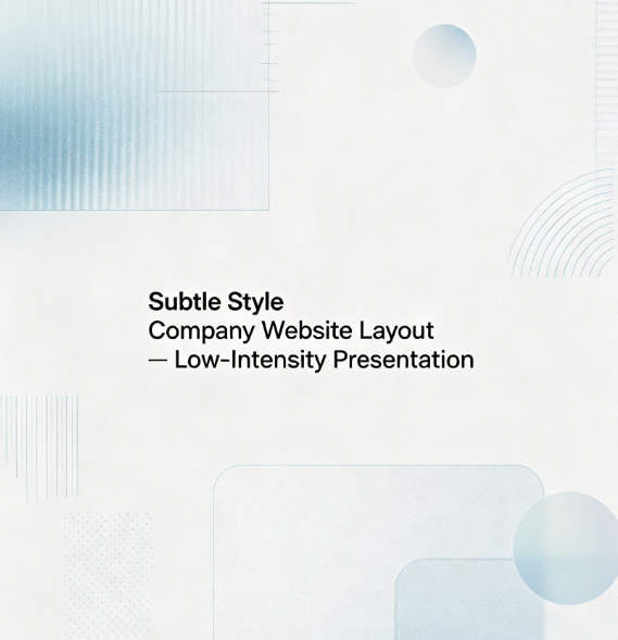 Subtle Style Company Website Layout – Low-Intensity Presentation