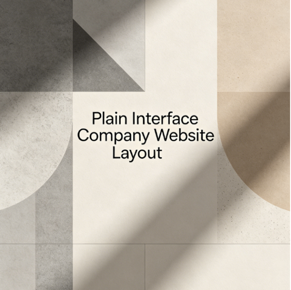 Plain Interface Company Website Layout – Neutral Visual Style